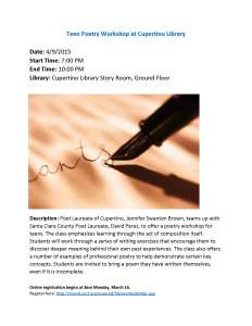Teen Poetry Workshop at Cupertino Library