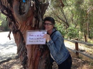 jen hugging tree with flag better